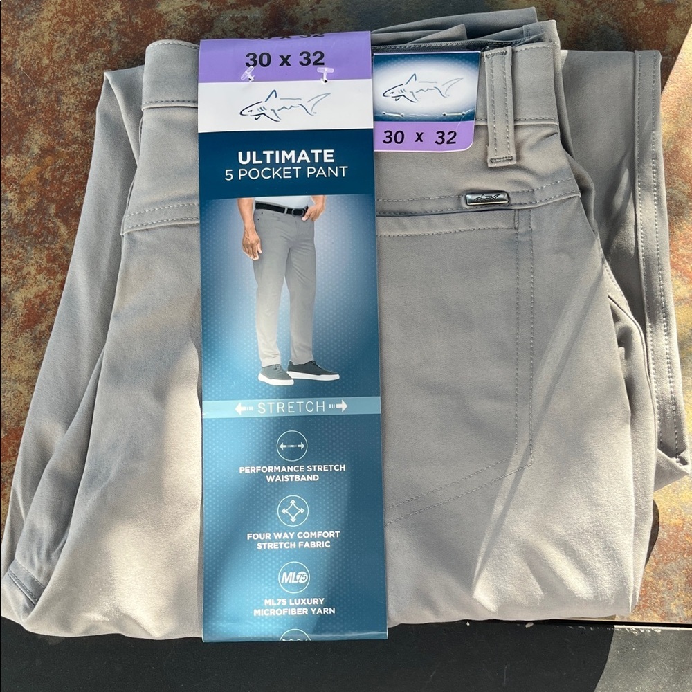 Greg Norman Collection Ultimate Gray Chinos 30x32 NWT